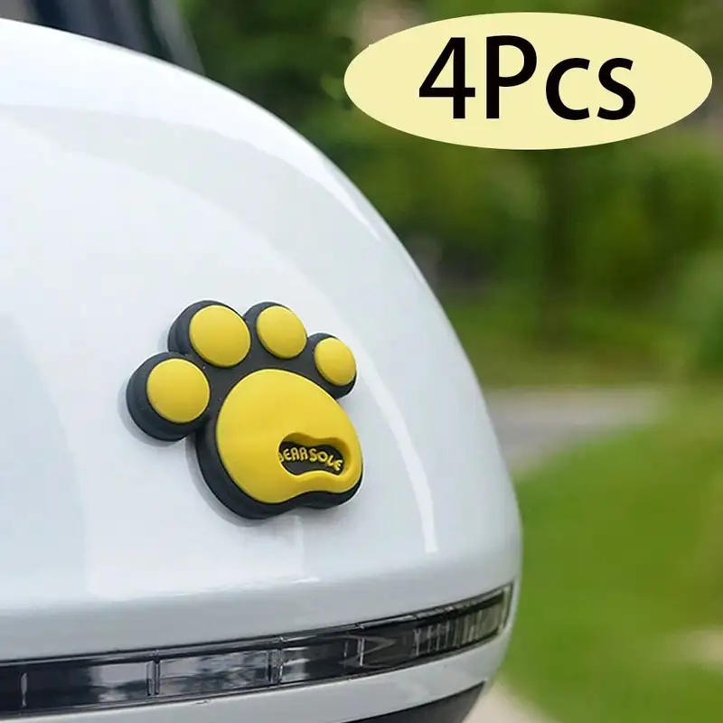 3D Printing With Silicone - Cartoon Dog Footprint Car Stickers -