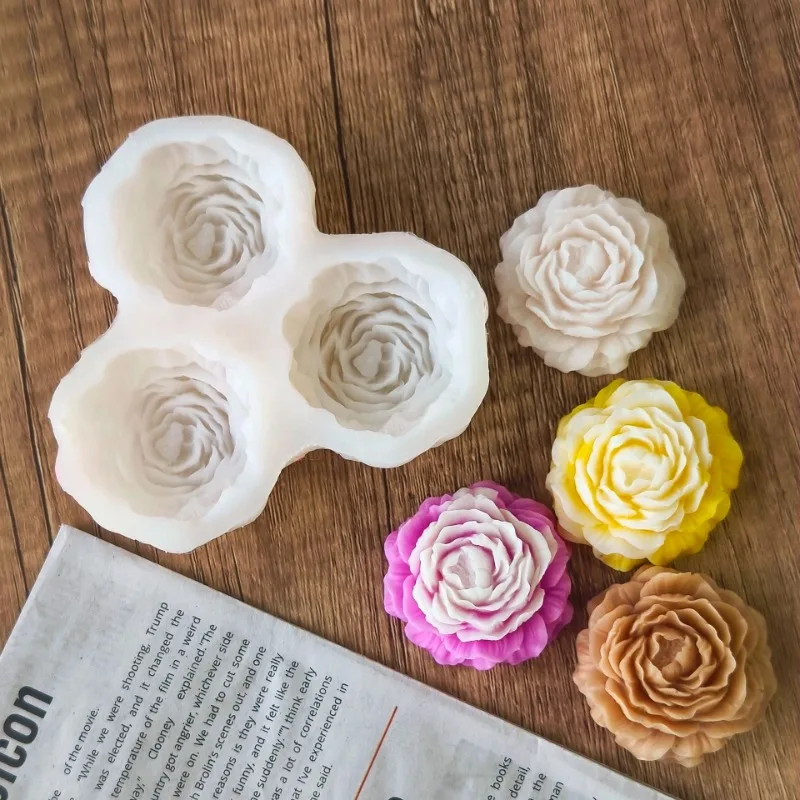 3D Printing With Silicone - Peony Flower Candle Silicone Mold 3D