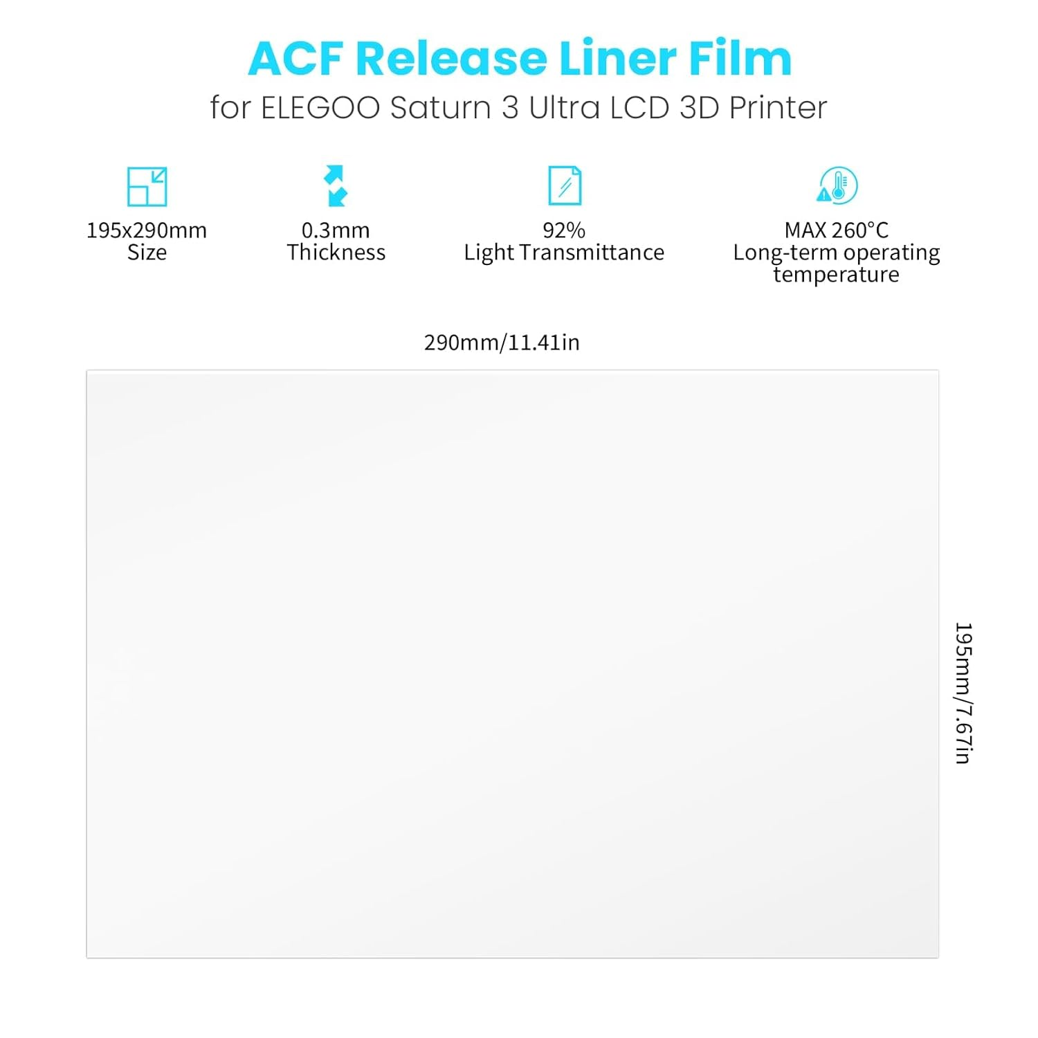 Film for ELEGOO PFA Release Li - 3D Printing Elegoo avis et prix