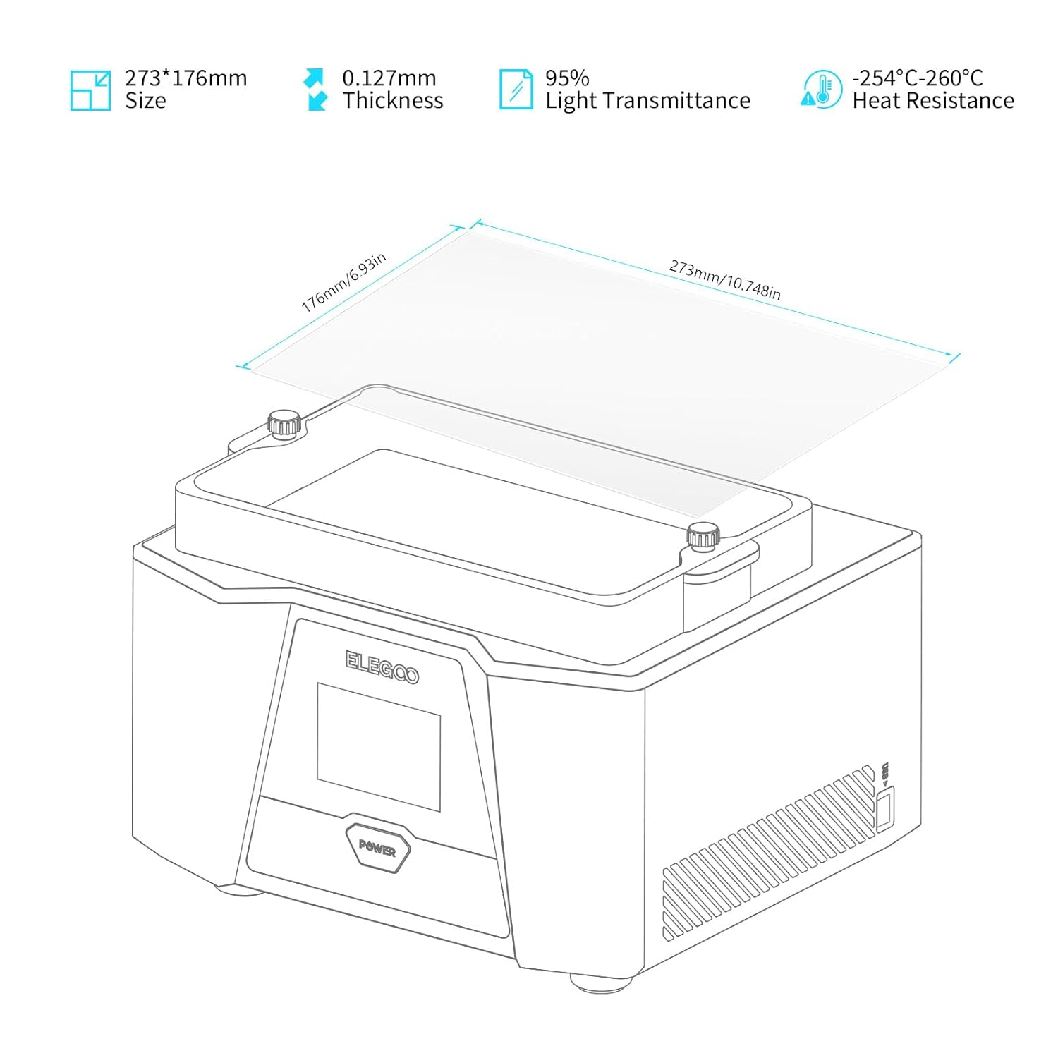 Film for ELEGOO PFA Release Li - 3D Printing Elegoo avis et prix