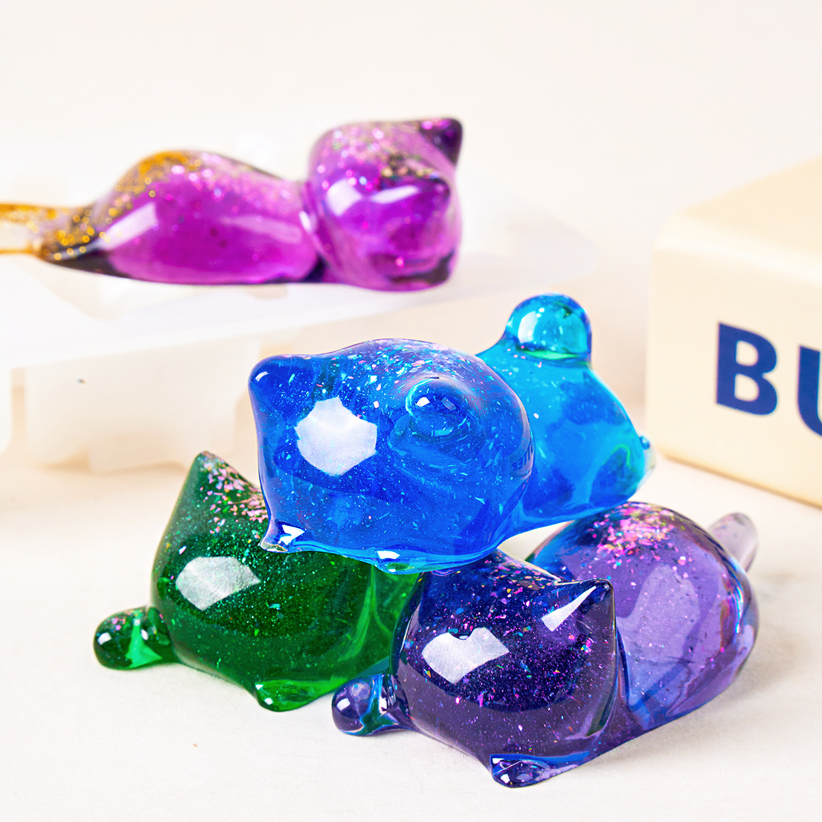 3D Cat Crystal Epoxy Resin Mol - 3D Printing With Silicone avis et prix