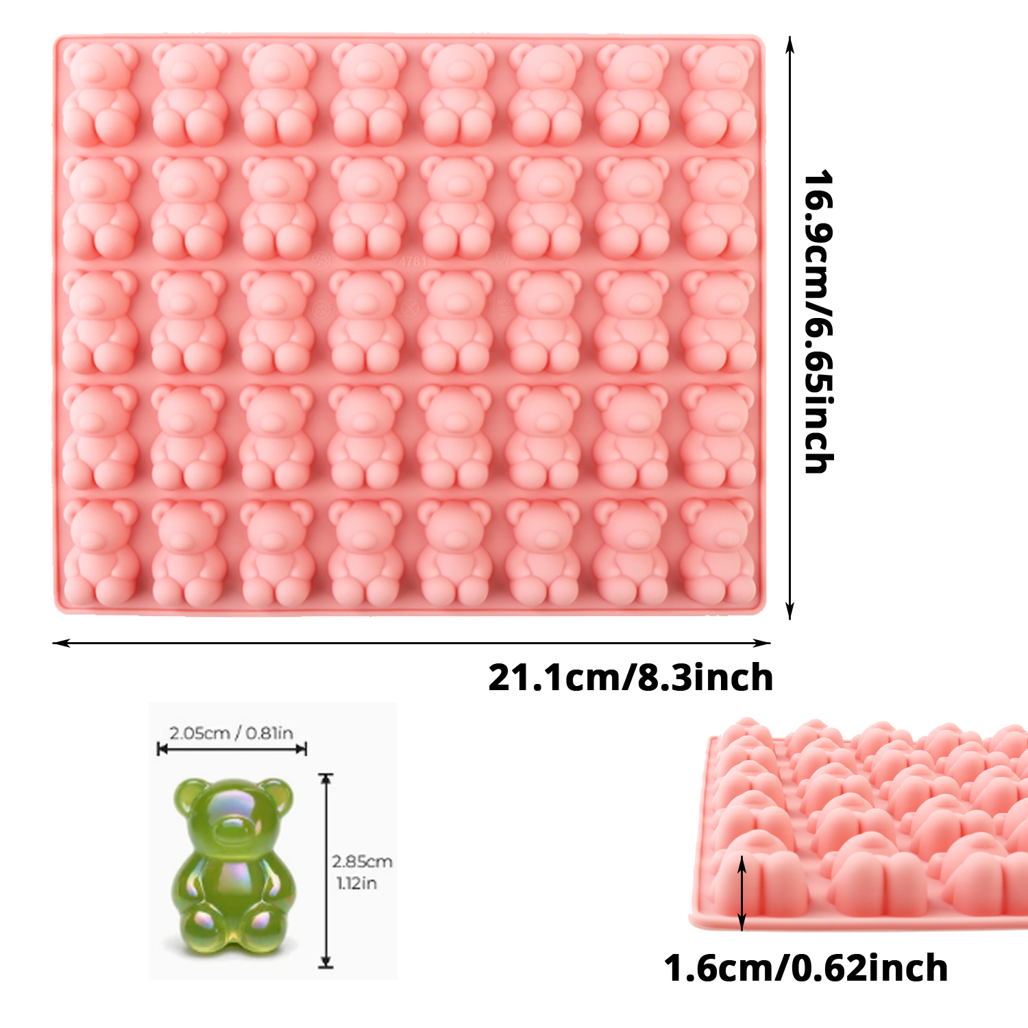40-Cavity Bear-Shaped Silicone - 3D Printing With Silicone avis et prix