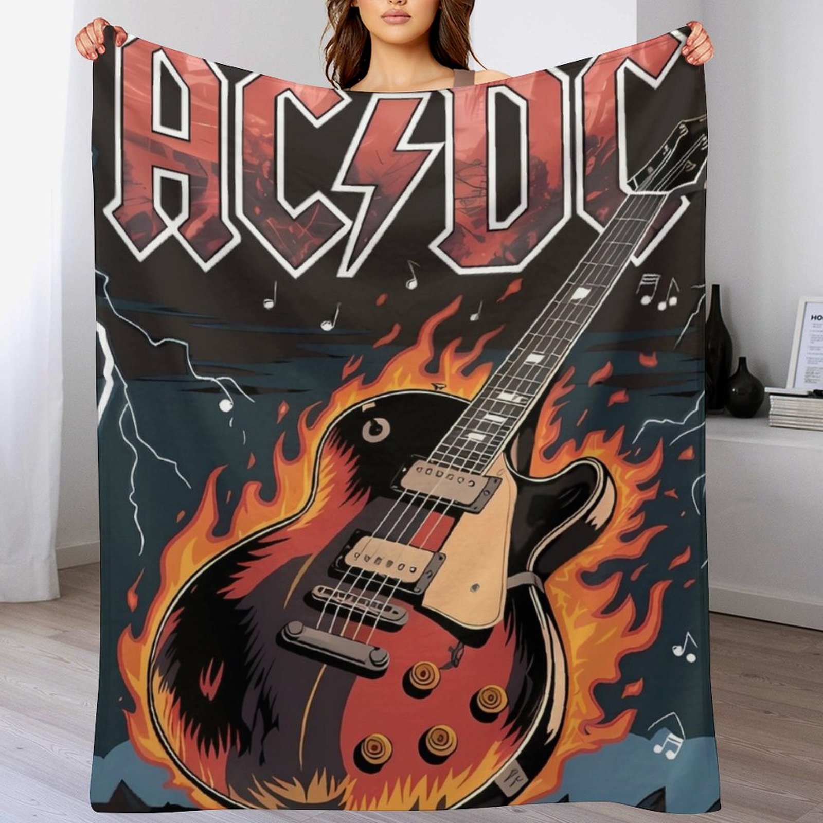 Rock 'n roll Guitar Throw Blan - 3D Printing Guitar avis et prix