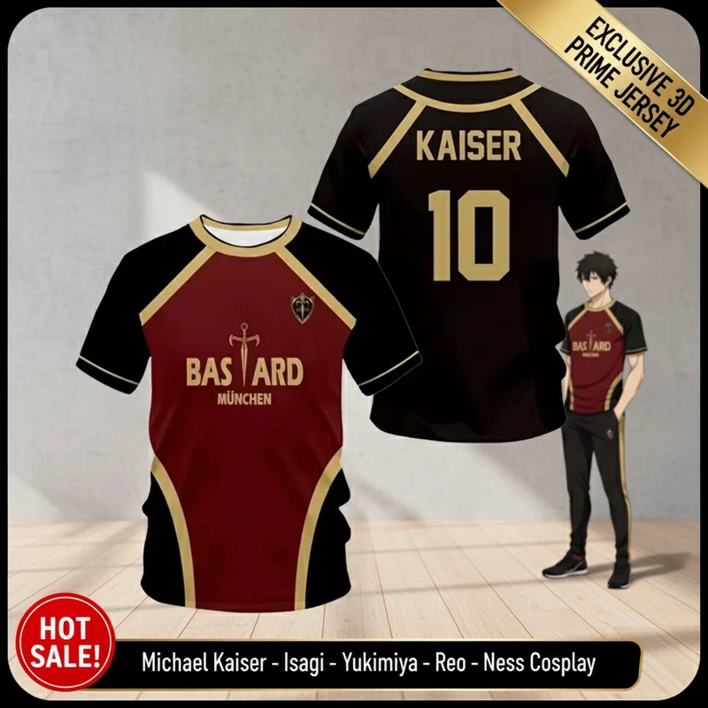 ❤️COS❤️Anime Michael Kaiser Co - 3D Printing Jersey avis et prix