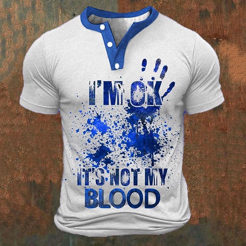Funny 3D Letter Print Men's He - 3D Printing Jersey avis et prix
